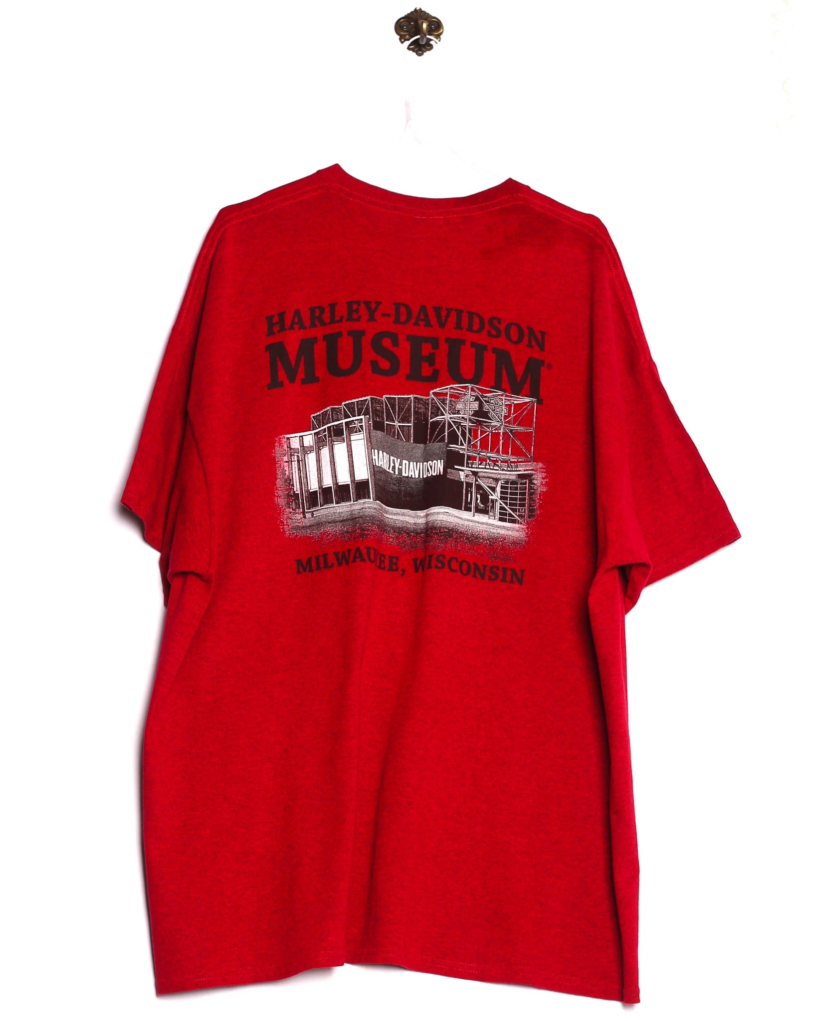 Vintage Harley Davidson T-Shirt 110 Years Print Rot Rückseite