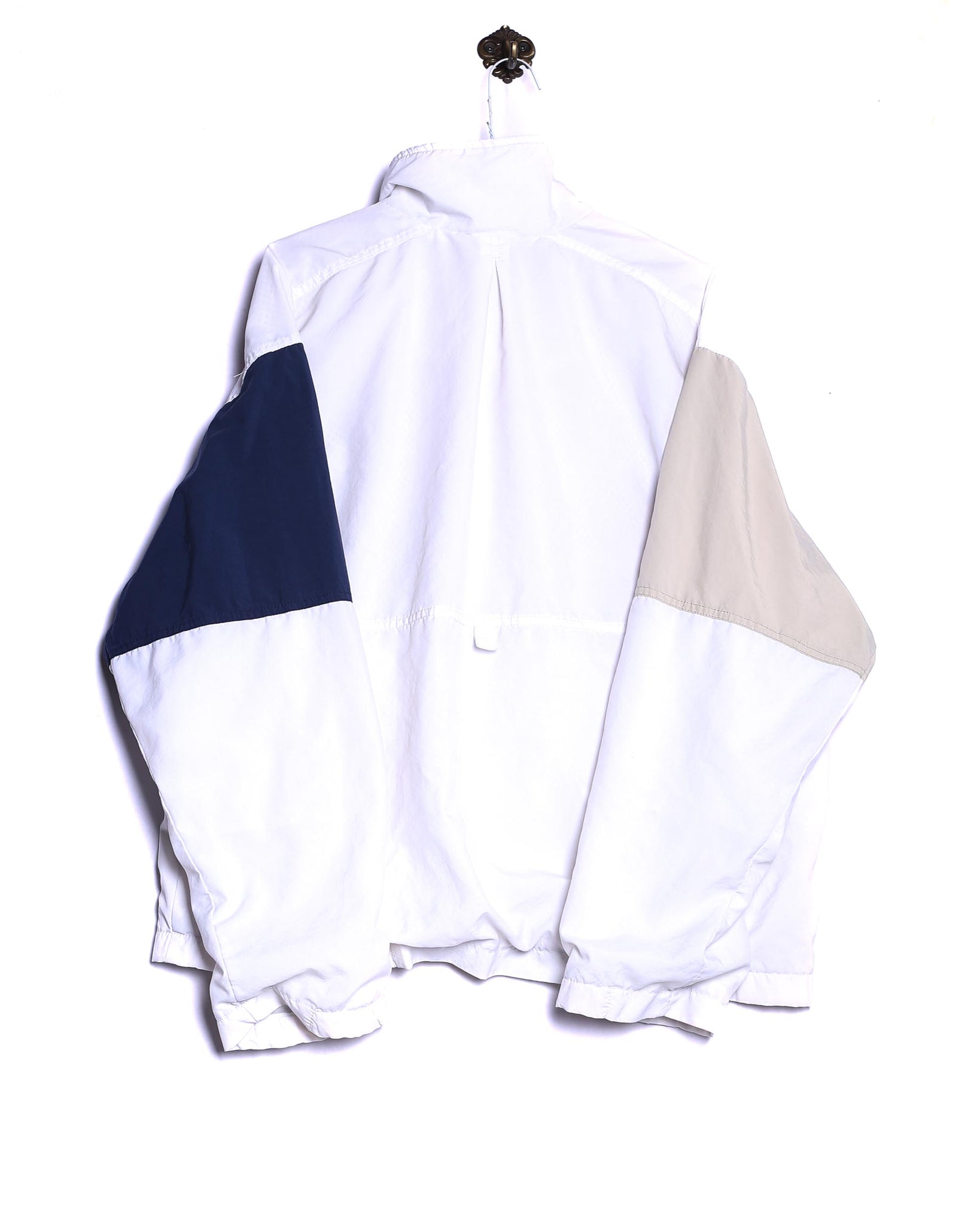 Vintage Nike Trainings Jacke Trainingsjacke Essential Weiß Creme Stick Weiß Rückseite