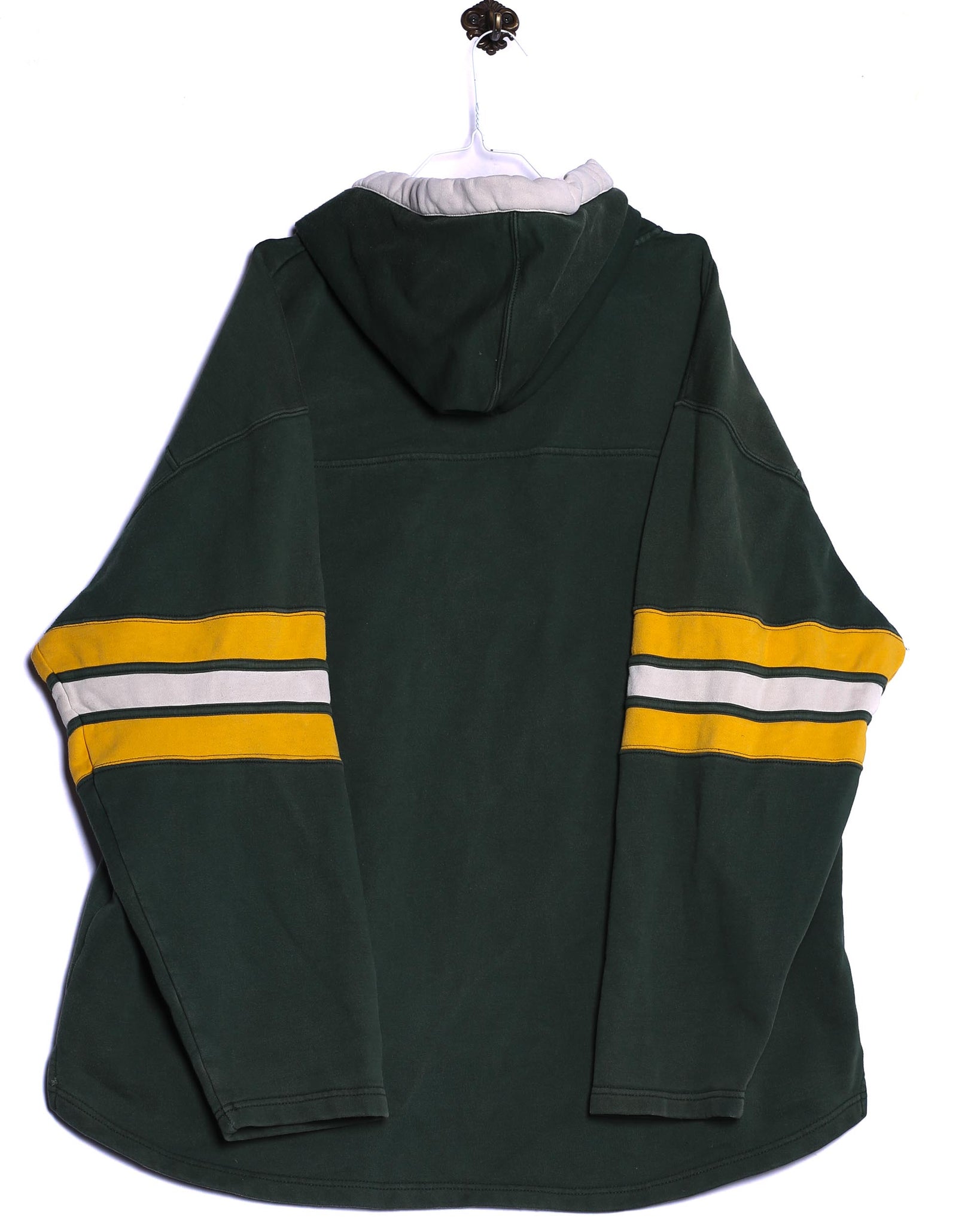 Vintage NFL Hoodie Kapuzenpullover Green Bay Packers Grün Stick Gruen Rückseite